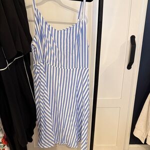 Old Navy Blue and White Striped Mini Dress